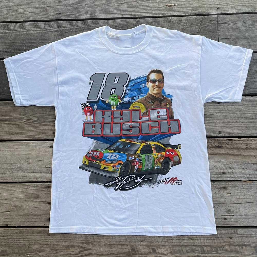 1 Side Signature Kyle Busch Racing Shirt Classic White Unisex S-5XL E2532