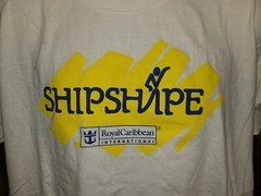 Royal Caribbean International Cruise Line Ship Shape Adult White XL TShirt