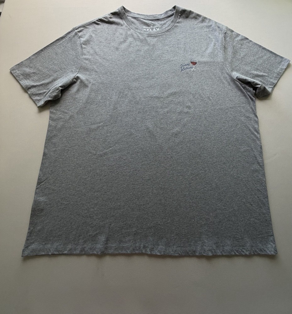 Tommy Bahama Men’s Short Sleeve Gray Cotton Jersey Graphic T-Shirt UPF 50 3XL