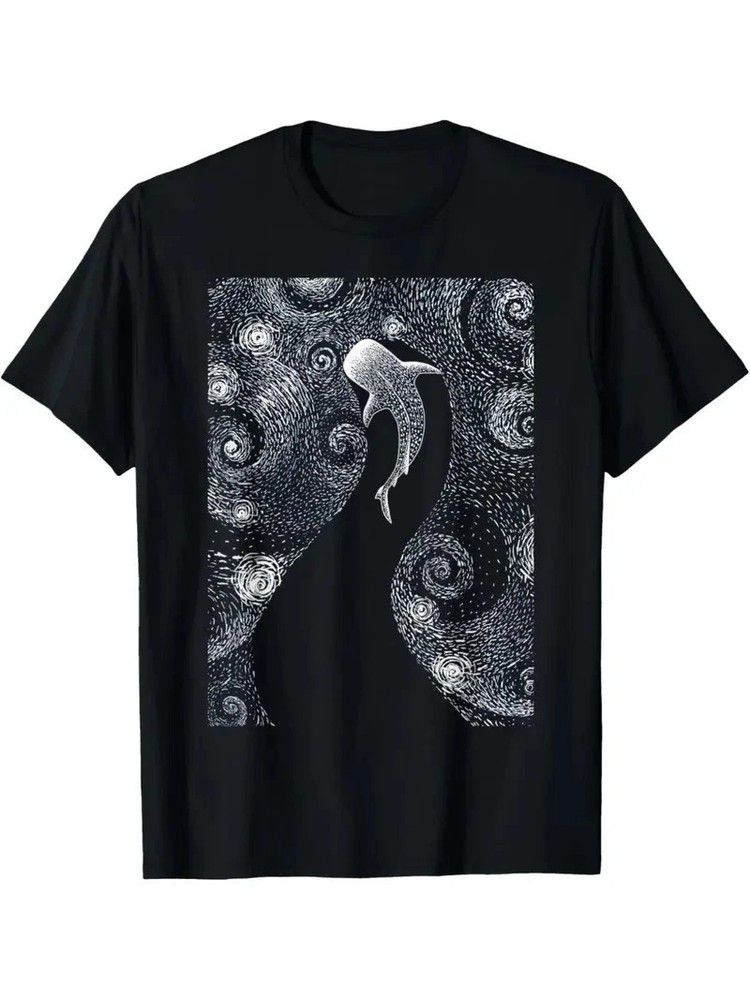 Diving With Whale Sharks Whale Shark Printed T-shirt, Men’s Casual and Comfortab