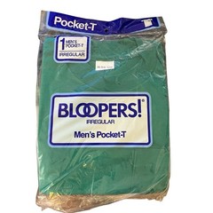 VTG 1991 Bloopers Irregular Men’s Pocket-T Shirt Size 2XL Green New In Package