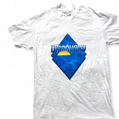 Discovery Channel 80s Vintage Logo White Cotton T-shirt Graphic Tee Medium