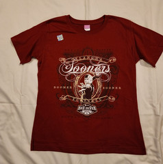 NEW LAT Oklahoma Sooners Red River Rivalry T-Shirt College Football Womens S&M