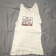 Authentic Men’s White Keith hating art show t shirt