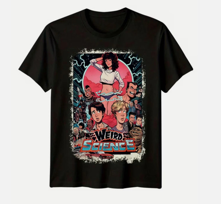 Men’s Weird Science Retro 80s Vintage Graphic T-Shirt NEW
