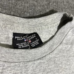 Vintage Polo Ralph Lauren Jeans Co. Shirt Size Large Gray Logo Spell Out 90s Y2K