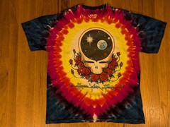 The Grateful Dead Space Your Face Liquid Blue Double sided Tie Dye L 100% Cotton