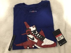 Nike Air Jordan Retro 1 OG FIRST IN FLIGHT CHICAGO J’s Blue Men’s T-Shirt L,XL