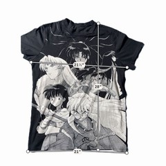 InuYasha Character Group Graphic Black T-Shirt
