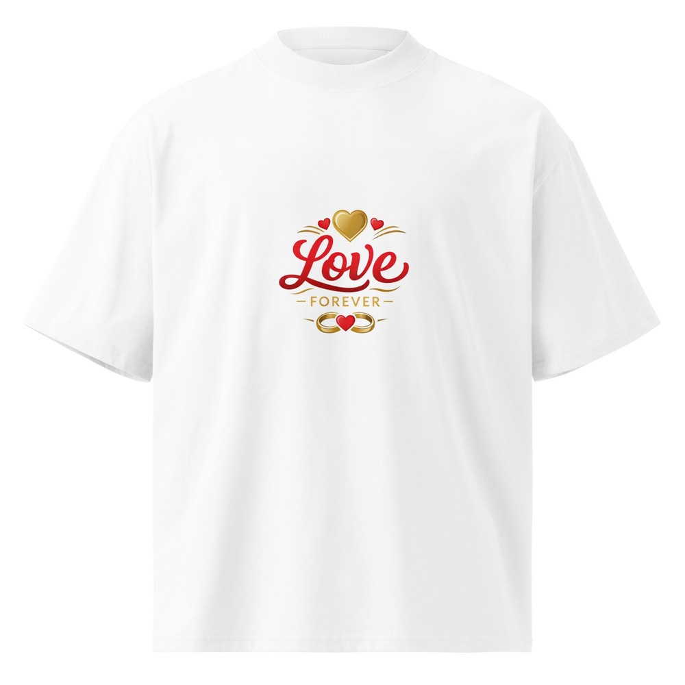 Unisex organic oversized high neck t-shirt