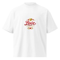 Unisex organic oversized high neck t-shirt