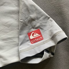Vintage 2000s Quicksilver Surf Shirt Mens Medium Black Gray Surfing Beach Swim