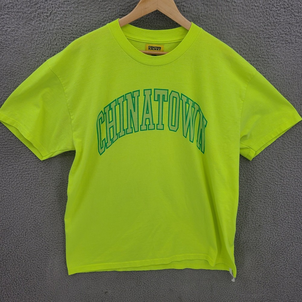 Chinatown Market Shirt Mens XL Green Short Sleeve Crew Neck Logo