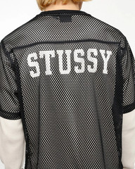 STUSSY MEN’S TEAM NUMBER 80 MESH JERSEY BLACK COLOR SIZE MEDIUM NWT