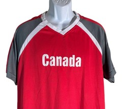 CANADA USA Sevens Rugby Short Sleeve Pullover Shirt Red Medium