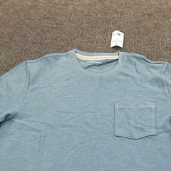 Lucky Brand Shirt Mens Medium Blue Pocket Tee Tagless Crewneck Basic Jersey