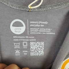 No Limbits Drirelease Freshguard Tee Shirt Mens Large Gray Logo Crew Neck