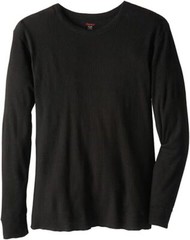 NWT HANES X-Temp Solid Black Long Sleeve Crew Neck Thermal Shirt M 38/40 Nice!