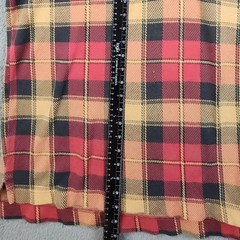 Vintage Dockers Flannel Henley Shirt Men’s XL Red/Yellow Plaid USA Made Grunge