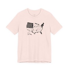 t shirt-unisex- | US Map Outline -howlen free shipping