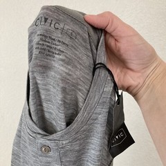 Taylor Stitch Civic The Zaha Henley Merino Wool Heather Gray men’s variety NEW