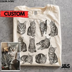 Custom Pet Portrait Personalized Animal Art Comfort Tee
