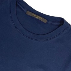 [Used] LOUIS VUITTON Monogram Patch Crew Neck Short Sleeve T-Shirt Navy XS