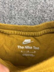 Nike Shirt Mens Medium Gold The Nike Tee Long Sleeve Swoosh Logo Crewneck