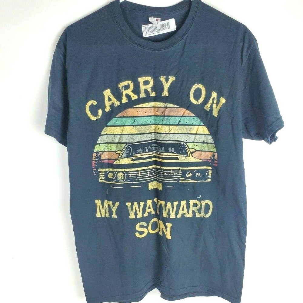 Fruit of the Loom Carry On My Wayward Son Supernatural T Shirt Size Medium