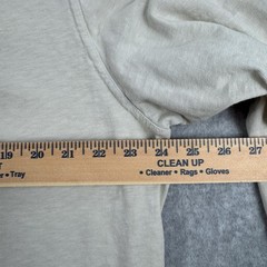 American Giant Henley Shirt Mens 2XL Beige Long Sleeve Cotton Made USA Jersey