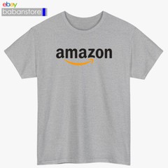 Amazon Logo Black/White/Grey/Navy/Red/Light Blue T-Shirt Size S-5XL