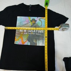 Marley, Ky-Mani Marley “New Creature” Tee Shirt Unisex Black Medium Cotton