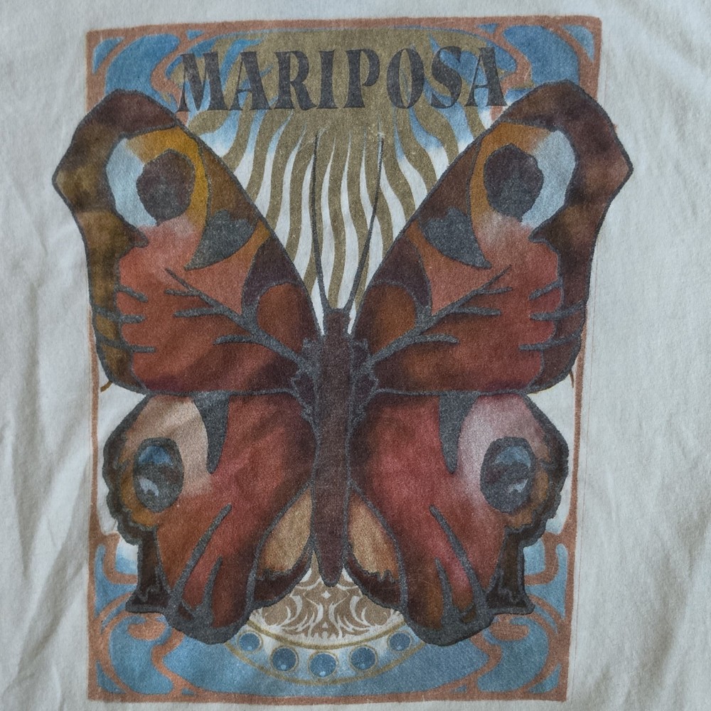 Mighty Fine White Butterfly T Shirt Womens Bohemian Cottagecore Graphic Tee