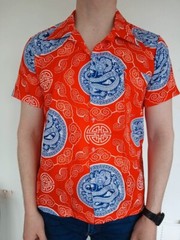 Red Blue Mens T Shirt Lightweight Short Sleeve Summer Holiday Travel Size Large