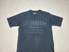 Vintage Pepsi 100% Guaranteed Satisfaction USA Single Stitch Graphic T Shirt S/M