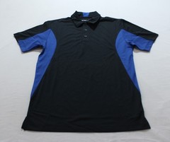 Sport-Tek Men’s Side Blocked Micropique Polo EH6 Black/True Royal Small