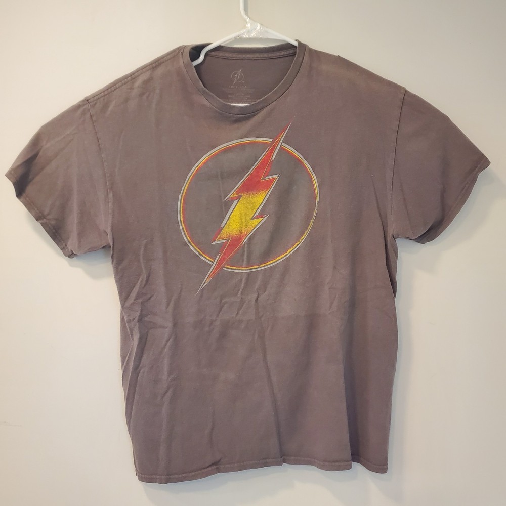 The Flash DC Comics Tshirt Men’s Lg Thunderbolt DC Comics Super Hero