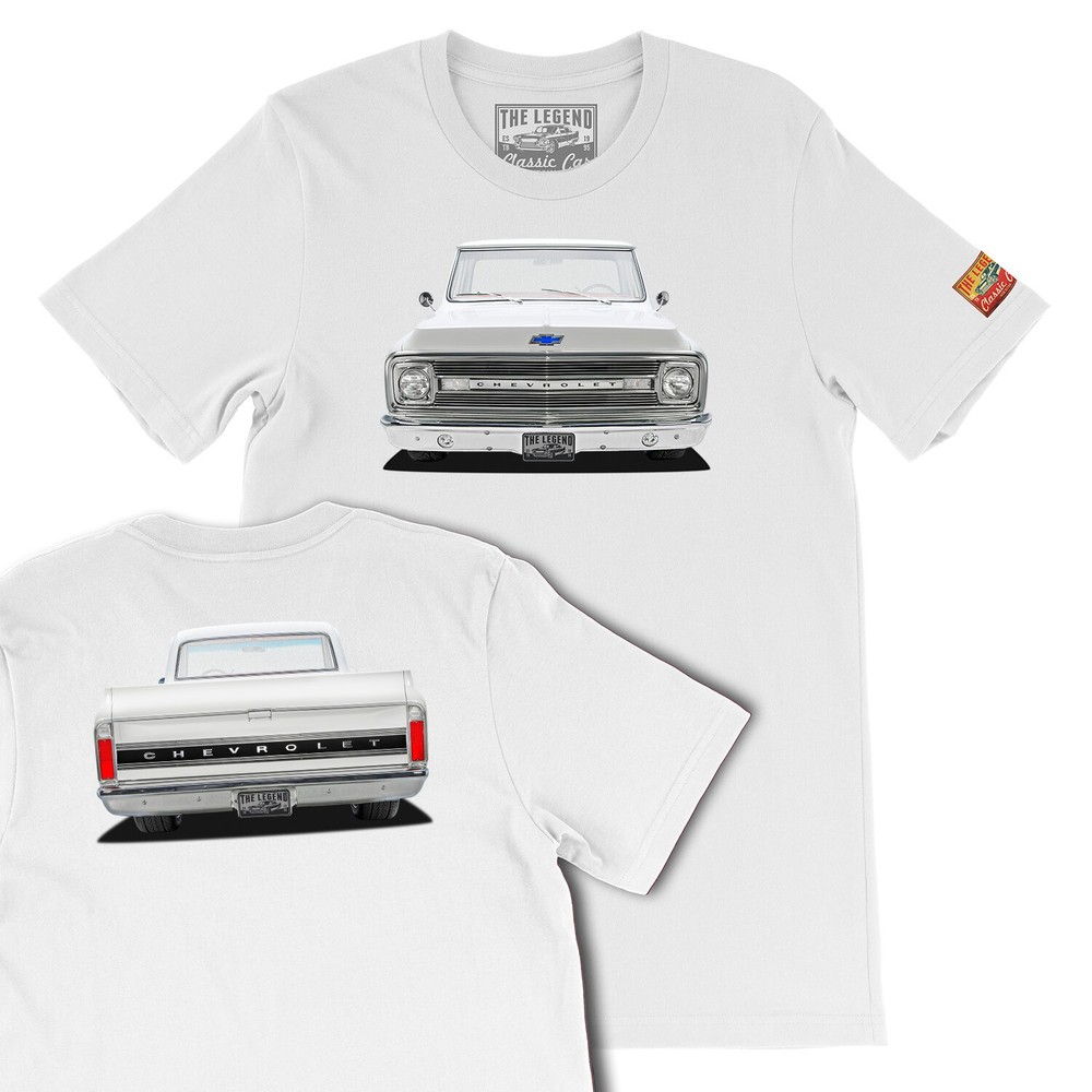 1969 White CHEVY C-10 Classic Pickup Truck Classic Car Men’s T-shirt