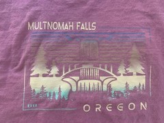 Vintage Men’s Multnomah Falls Oregon T Shirt Plum Purple Sz XXL