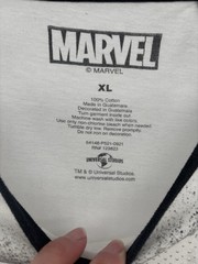 Marvel Punisher Men’s XL White Black Graphic Crew Neck T-Shirt Summer