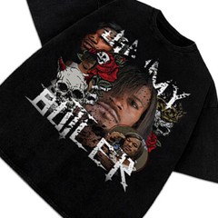 Jimmy Butler Emo Long Hair Himmy Funny Skull And Roses Custom Graphic T-Shirt