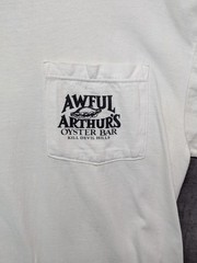 Vintage 90s Awful Arthur’s Oyster Bar White T-shirt USA Made Outer Banks Medium