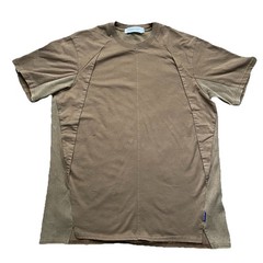 REINDEE LUSION Techwear Shirt Men XL Brown Panel Gorpcore Asymmetric Tee Urban