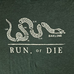 Bakline Run or Die Marathon Running Shirt Mens Large L Green Tri-blend Brooklyn