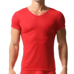 Sexy Ultra-thin Men’s Undershirts Casual Short Sleeve Basic Daily T-shirts Tops