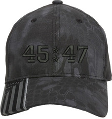 Trump Only 45/47 Embroidered One Size Fits Most Hat with US Flag on bill