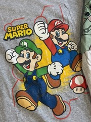 Super Mario And Baby Yoga Graphic T Shirts Kids (Boys) Size S