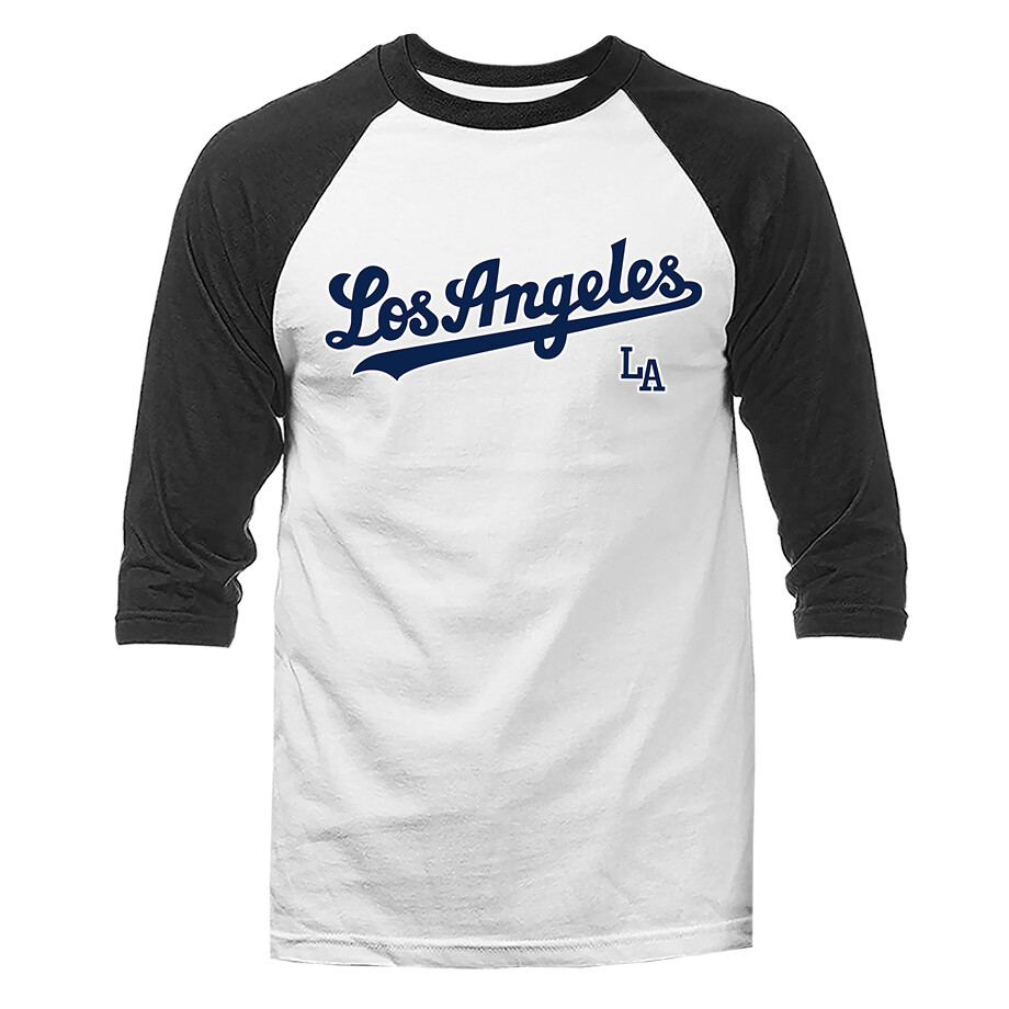 The Golden State California Los Angeles Swoosh 3/4 Sleeve Raglan