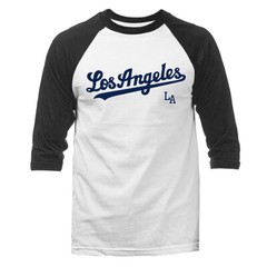 The Golden State California Los Angeles Swoosh 3/4 Sleeve Raglan