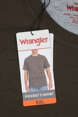 Wrangler Men’s Brown 2XL Pocket Tee Cotton Crew Neck Medium Weight